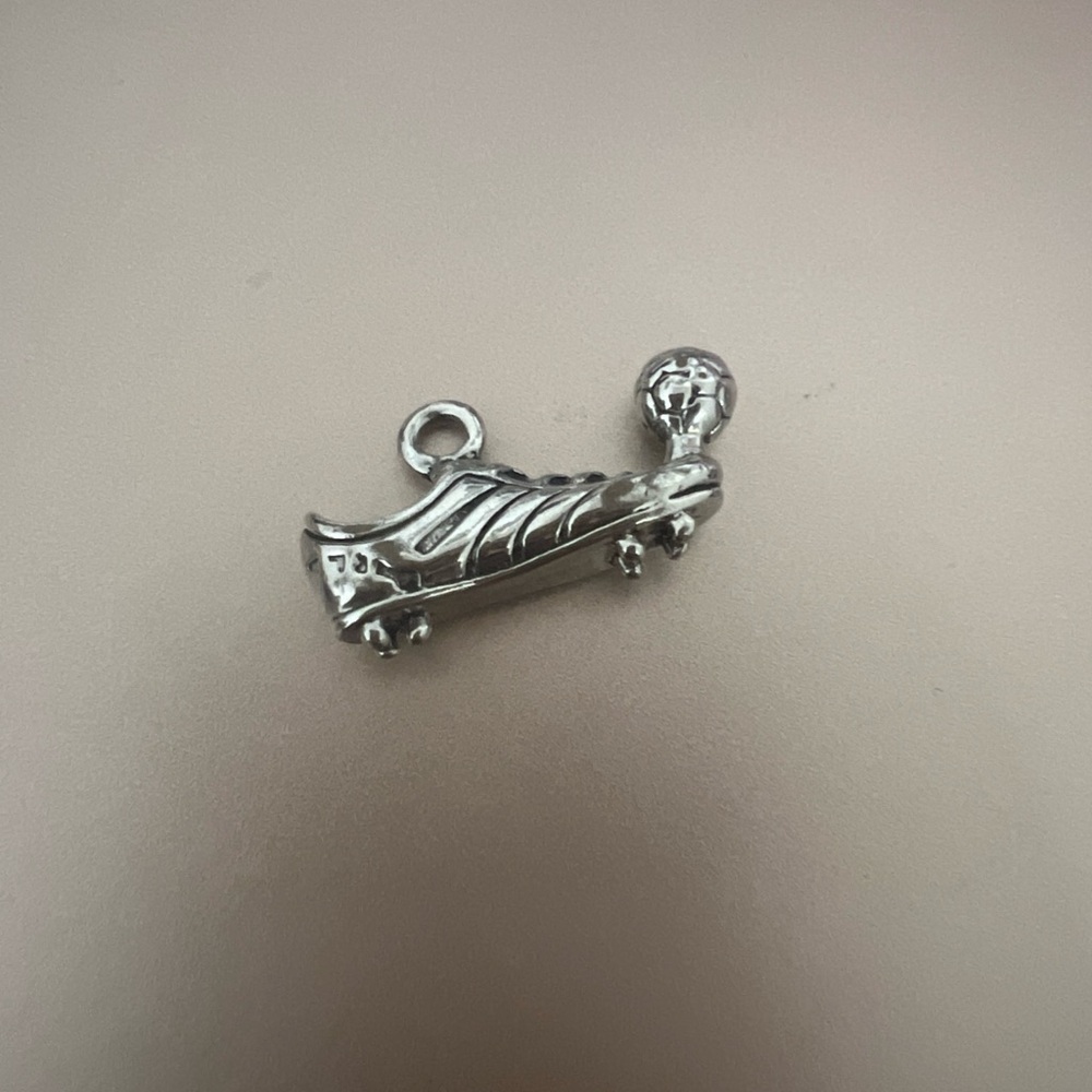 Stainless steel Soccer Shoe Charm